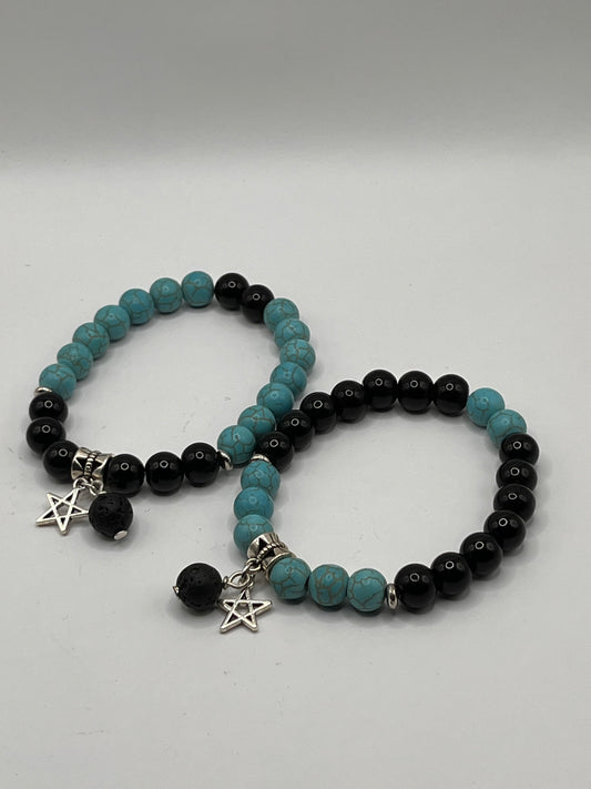 Aromatherapy partner bracelets set of 2